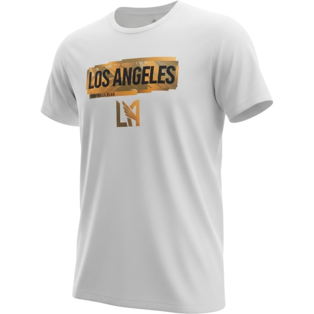 ADIDAS T Shirt Mens MT White LAFC AeroReady Soccer Fan Gear‎ Activewear